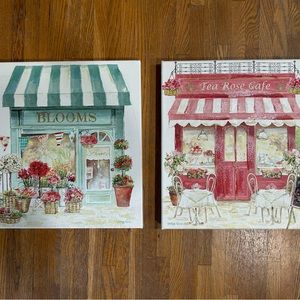 18”x18” painted canvas wall art